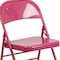 Flash Furniture Fuchsia Folding Chair HF3-FUCHSIA-GG - alternate 2