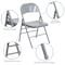 Flash Furniture Folding Chair, Metal, Gray HF3-MC-309AS-GY-GG - alternate 2