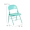 Flash Furniture Tantalizing Teal Folding Chair HF3-TEAL-GG - alternate 3