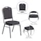 Flash Furniture Hercules Banquet Chair, Black Back, 17.25 W 20-1/4" L 38 H, Fabric Seat HF-C01-SV-E26-BK-GG - alternate 3