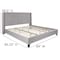 Flash Furniture Platform Bed, Riverdale, King, Light Gray HG-44-GG - alternate 3