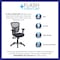 Flash Furniture Mid-Back Exec Chair, Dark Gray HL-0001-DK-GY-GG - alternate 2