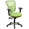 Flash Furniture Contemporary Office Chair, Green Seat, Black Back, 25 3/4" W 27-1/2" L 43-1/2" H, Adjustable Padded HL-0001-GN-GG - alternate 3