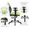 Flash Furniture Contemporary Office Chair, Green Seat, Black Back, 25 3/4" W 27-1/2" L 43-1/2" H, Adjustable Padded HL-0001-GN-GG - alternate 5