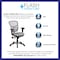 Flash Furniture Contemporary Chair Mid-Back Exec Chair, Gray, Adjustable Arms, 18" to 23" Height, Foam, Gray HL-0001-GY-GG - alternate 3
