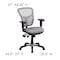 Flash Furniture Contemporary Chair Mid-Back Exec Chair, Gray, Adjustable Arms, 18" to 23" Height, Foam, Gray HL-0001-GY-GG - alternate 2