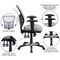 Flash Furniture Contemporary Chair Mid-Back Exec Chair, Gray, Adjustable Arms, 18" to 23" Height, Foam, Gray HL-0001-GY-GG - alternate 4