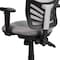 Flash Furniture Contemporary Chair Mid-Back Exec Chair, Gray, Adjustable Arms, 18" to 23" Height, Foam, Gray HL-0001-GY-GG - alternate 10