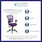 Flash Furniture Contemporary Chair Mid-Back Task Chair, Adj. Arms, Purple, Adjustable Arms, 18" to 23" Height, Mesh HL-0001-PUR-GG - alternate 6