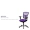 Flash Furniture Contemporary Chair Mid-Back Task Chair, Adj. Arms, Purple, Adjustable Arms, 18" to 23" Height, Mesh HL-0001-PUR-GG - alternate 2