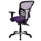 Flash Furniture Contemporary Chair Mid-Back Task Chair, Adj. Arms, Purple, Adjustable Arms, 18" to 23" Height, Mesh HL-0001-PUR-GG - alternate 8