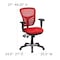 Flash Furniture Contemporary Chair Mid-Back Exec Chair, Red, Adjustable Arms, 18" to 23" Height, Mesh, Red HL-0001-RED-GG - alternate 4