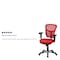 Flash Furniture Contemporary Chair Mid-Back Exec Chair, Red, Adjustable Arms, 18" to 23" Height, Mesh, Red HL-0001-RED-GG - alternate 7
