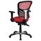 Flash Furniture Contemporary Chair Mid-Back Exec Chair, Red, Adjustable Arms, 18" to 23" Height, Mesh, Red HL-0001-RED-GG - alternate 6