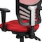 Flash Furniture Contemporary Chair Mid-Back Exec Chair, Red, Adjustable Arms, 18" to 23" Height, Mesh, Red HL-0001-RED-GG - alternate 9
