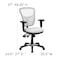 Flash Furniture Contemporary Chair Mid-Back Exec Chair, White, Adjustable Arms, 18" to 23" Height, Mesh, White HL-0001-WH-GG - alternate 4