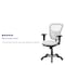 Flash Furniture Contemporary Chair Mid-Back Exec Chair, White, Adjustable Arms, 18" to 23" Height, Mesh, White HL-0001-WH-GG - alternate 7