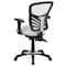 Flash Furniture Contemporary Chair Mid-Back Exec Chair, White, Adjustable Arms, 18" to 23" Height, Mesh, White HL-0001-WH-GG - alternate 6