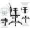 Flash Furniture Contemporary Chair Mid-Back Exec Chair, White, Adjustable Arms, 18" to 23" Height, Mesh, White HL-0001-WH-GG - alternate 2