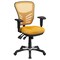 Flash Furniture Contemporary Chair Mid-Back Exectv Chair w/Adj. Arms, Yl/Org, Adjustable Arms, 18" to 23" Height HL-0001-YEL-GG - alternate 4