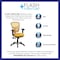 Flash Furniture Contemporary Chair Mid-Back Exectv Chair w/Adj. Arms, Yl/Org, Adjustable Arms, 18" to 23" Height HL-0001-YEL-GG - alternate 7