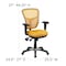 Flash Furniture Contemporary Chair Mid-Back Exectv Chair w/Adj. Arms, Yl/Org, Adjustable Arms, 18" to 23" Height HL-0001-YEL-GG - alternate 2