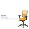 Flash Furniture Contemporary Chair Mid-Back Exectv Chair w/Adj. Arms, Yl/Org, Adjustable Arms, 18" to 23" Height HL-0001-YEL-GG - alternate 6