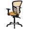 Flash Furniture Contemporary Chair Mid-Back Exectv Chair w/Adj. Arms, Yl/Org, Adjustable Arms, 18" to 23" Height HL-0001-YEL-GG - alternate 5