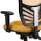 Flash Furniture Contemporary Chair Mid-Back Exectv Chair w/Adj. Arms, Yl/Org, Adjustable Arms, 18" to 23" Height HL-0001-YEL-GG - alternate 9