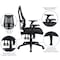 Flash Furniture Mesh Contemporary Chair, 16-1/2" to 20", Adjustable Arms, Black HL-0017-GG - alternate 4