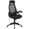 Flash Furniture Contemporary Chair High Back Exec Mesh Chair, Black, Adjustable Arms, 18-1/2" to 21" Height, Mesh HL-0018-GG - alternate 4