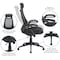 Flash Furniture Contemporary Chair High Back Exec Mesh Chair, Black, Adjustable Arms, 18-1/2" to 21" Height, Mesh HL-0018-GG - alternate 2