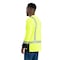 Berne Hi-Vis Long Sleeve T-Shirt, polyester birdseye mesh, Yellow, 2XLT HVK018 - alternate 3