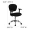 Flash Furniture Task Chair, 17-1/4" to 21", Fixed Arms, Black H-2376-F-BK-ARMS-GG - alternate 3