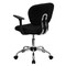 Flash Furniture Task Chair, 17-1/4" to 21", Fixed Arms, Black H-2376-F-BK-ARMS-GG - alternate 5