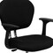 Flash Furniture Task Chair, 17-1/4" to 21", Fixed Arms, Black H-2376-F-BK-ARMS-GG - alternate 8