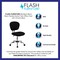 Flash Furniture Task Chair, 17-1/4" to 21", Black H-2376-F-BK-GG - alternate 4
