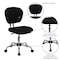 Flash Furniture Task Chair, 17-1/4" to 21", Black H-2376-F-BK-GG - alternate 3
