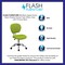 Flash Furniture Task Chair, 17-1/4" to 21", Apple Green H-2376-F-GN-GG - alternate 5