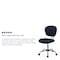 Flash Furniture Task Chair, 17-1/4" to 21", Navy H-2376-F-NAVY-GG - alternate 4