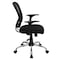Flash Furniture Task Chair, 18" to 22", Fixed Arms, Black H-8369F-BLK-GG - alternate 10