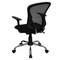 Flash Furniture Task Chair, 18" to 22", Fixed Arms, Black H-8369F-BLK-GG - alternate 5