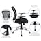 Flash Furniture Task Chair, 18" to 22", Fixed Arms, Black H-8369F-BLK-GG - alternate 4
