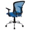 Flash Furniture Mesh Task Chair, 22-, Adjustable, Back, Seat: Blue; Frame: Gray H-8369F-BL-GG - alternate 2