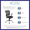 Flash Furniture Task Chair, 18" to 22", Fixed Arms, Dark Gray H-8369F-DK-GY-GG - alternate 3