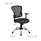 Flash Furniture Task Chair, 18" to 22", Fixed Arms, Dark Gray H-8369F-DK-GY-GG - alternate 2