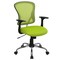 Flash Furniture Task Chair, 18" to 22", Fixed Arms, Green H-8369F-GN-GG - alternate 4