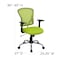 Flash Furniture Task Chair, 18" to 22", Fixed Arms, Green H-8369F-GN-GG - alternate 7