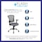 Flash Furniture Task Chair, 18" to 22", Fixed Arms, Gray H-8369F-GY-GG - alternate 6