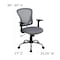 Flash Furniture Task Chair, 18" to 22", Fixed Arms, Gray H-8369F-GY-GG - alternate 8